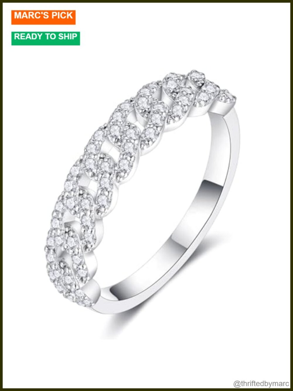 Moissanite Wedding Band 0.5 Carat Stackable Eternity Ring 18K White Gold Plated